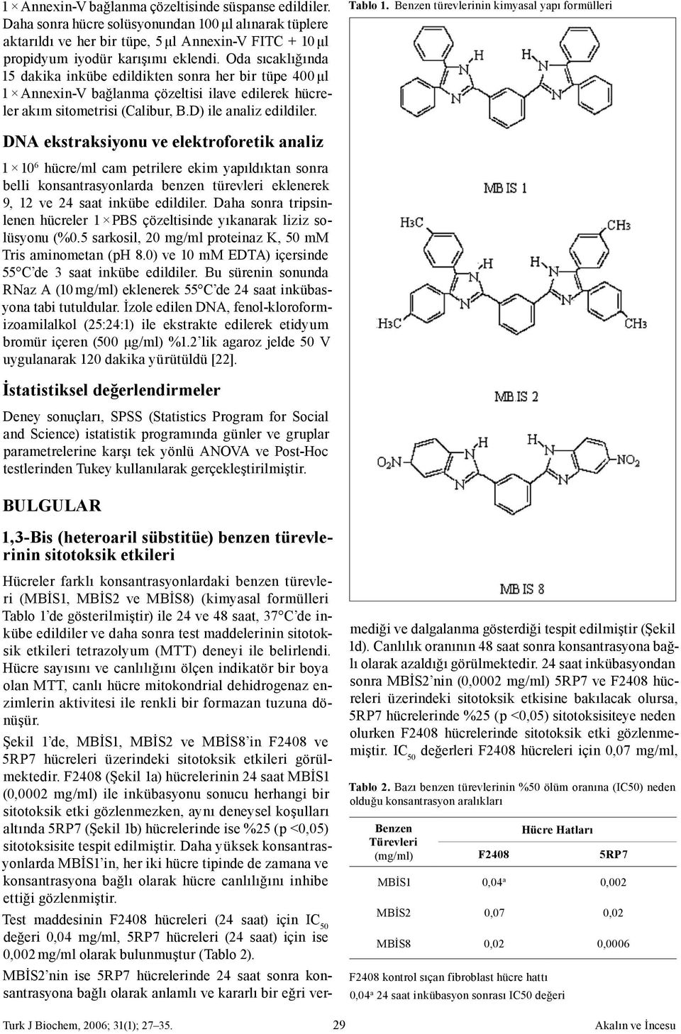 Benzen türevlerinin kimyasal yapı formülleri DNA ekstraksiyonu ve elektroforetik analiz 1 10 6 hücre/ml cam petrilere ekim yapıldıktan sonra belli konsantrasyonlarda benzen türevleri eklenerek 9, 12