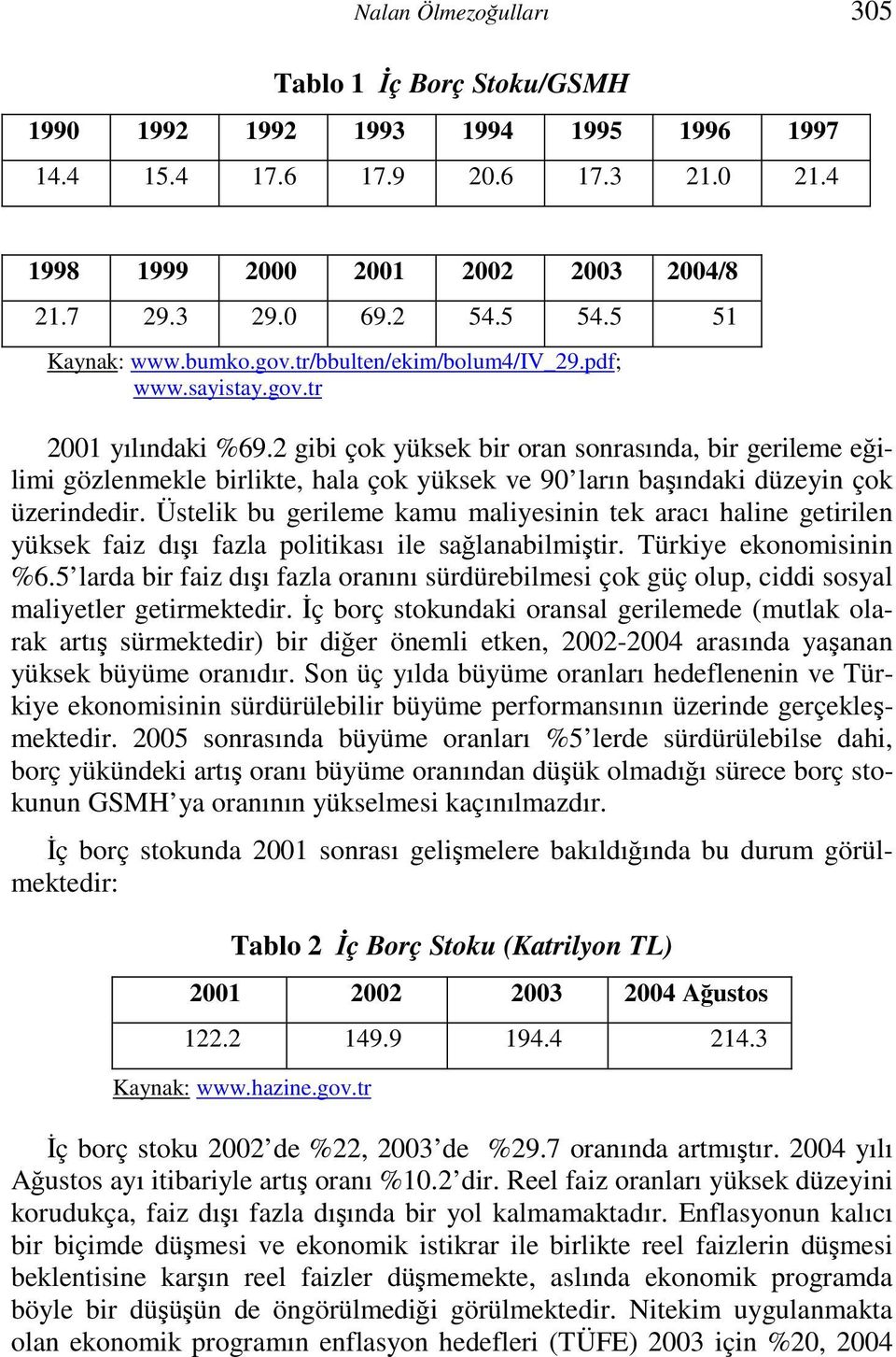 2 gibi çok yüksek bir oran sonrasında, bir gerileme eğilimi gözlenmekle birlikte, hala çok yüksek ve 90 ların başındaki düzeyin çok üzerindedir.