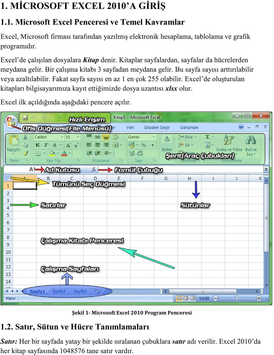 Fakat sayfa sayısı en az 1 en çok 255 olabilir. Excel de oluşturulan kitapları bilgisayarımıza kayıt ettiğimizde dosya uzantısı xlsx olur. Excel ilk açıldığında aşağıdaki pencere açılır.