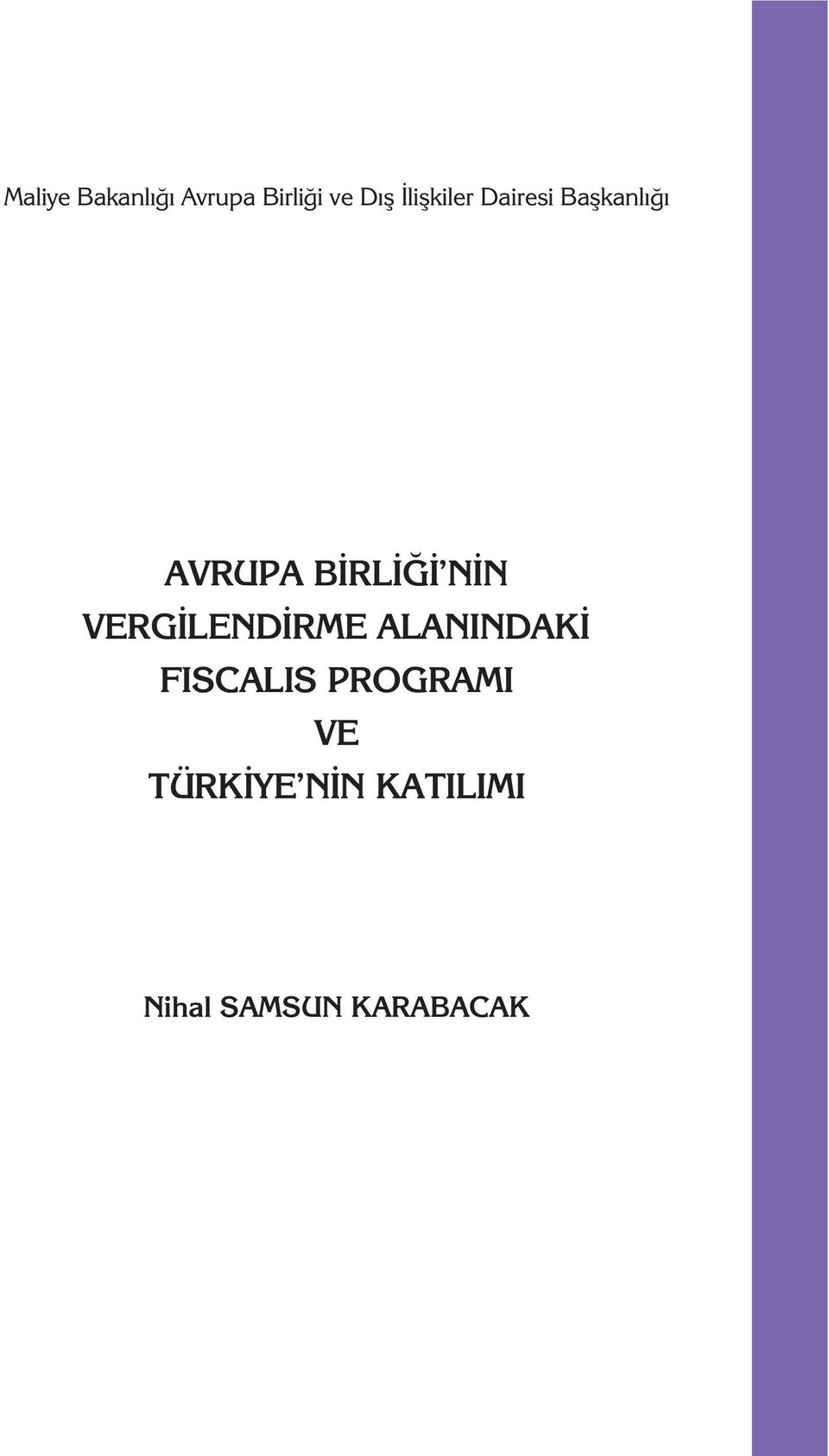 NİN VERGİLENDİRME ALANINDAKİ FISCALIS