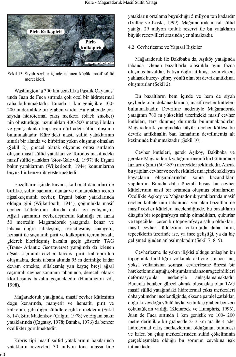 Washington a 300 km uzaklıkta Pasifik Okyanus unda Juan de Fuca sırtında çok özel bir hidrotermal saha bulunmaktadır. Burada 1 km genişlikte 100-200 m derinlikte bir graben vardır.