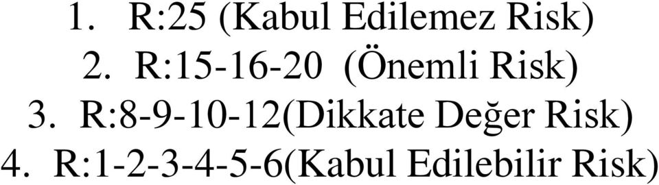 R:8-9-10-12(Dikkate Değer Risk)