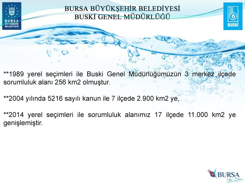 **2004 yılında 5216 sayılı kanun ile 7 ilçede 2.