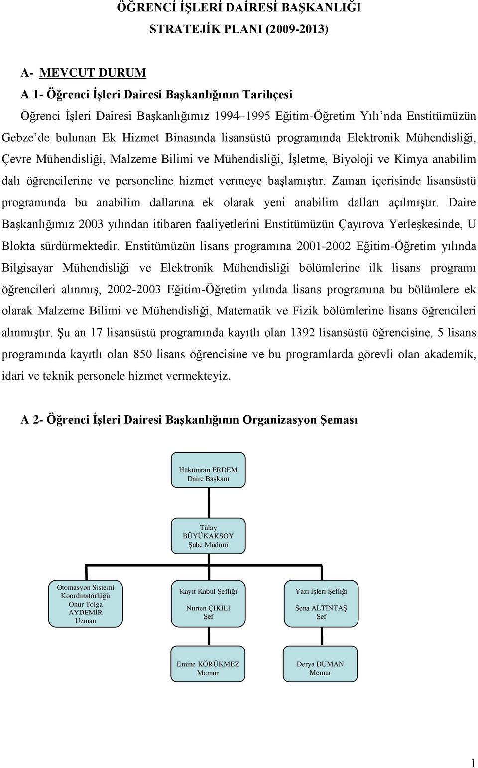 öğrencilerine ve personeline hizmet vermeye başlamıştır. Zaman içerisinde lisansüstü programında bu anabilim dallarına ek olarak yeni anabilim dalları açılmıştır.