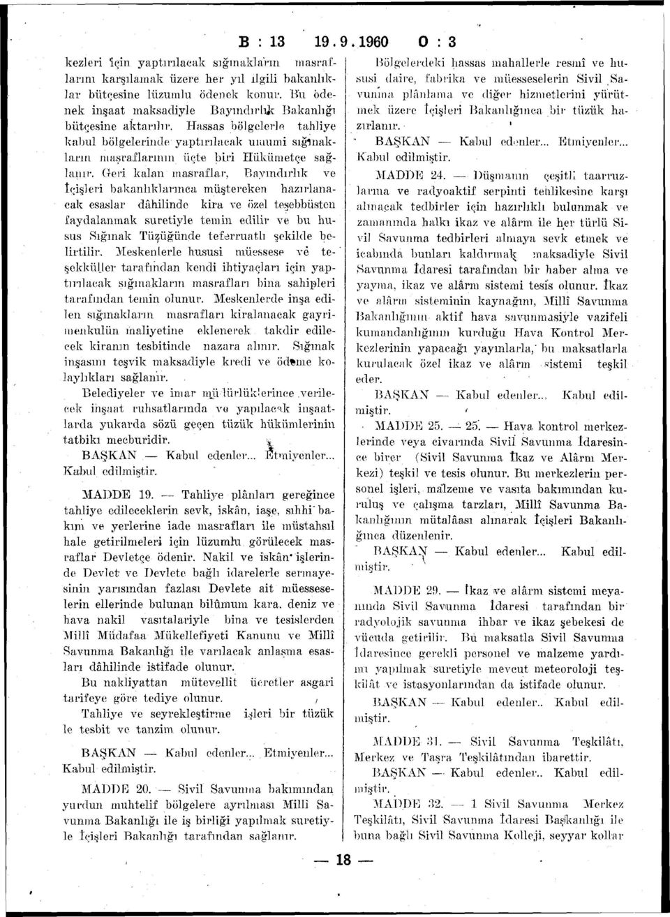 Geri kalan masraflar, Bayındırlık ve İçişleri bakanlıklarınca müştereken hazırlanacak esaslar dâhilinde kira ve özel teşebbüsten faydalanmak suretiyle temin edilir ve bu husus Sığmak Tüzüğünde