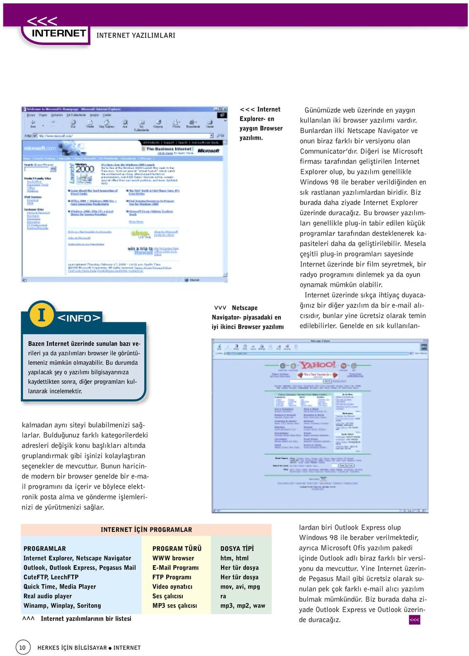 Netscape Navigator- piyasadaki en iyi ikinci Browser yaz l m Günümüzde web üzerinde en yayg n kullan lan iki browser yaz l m vard r.