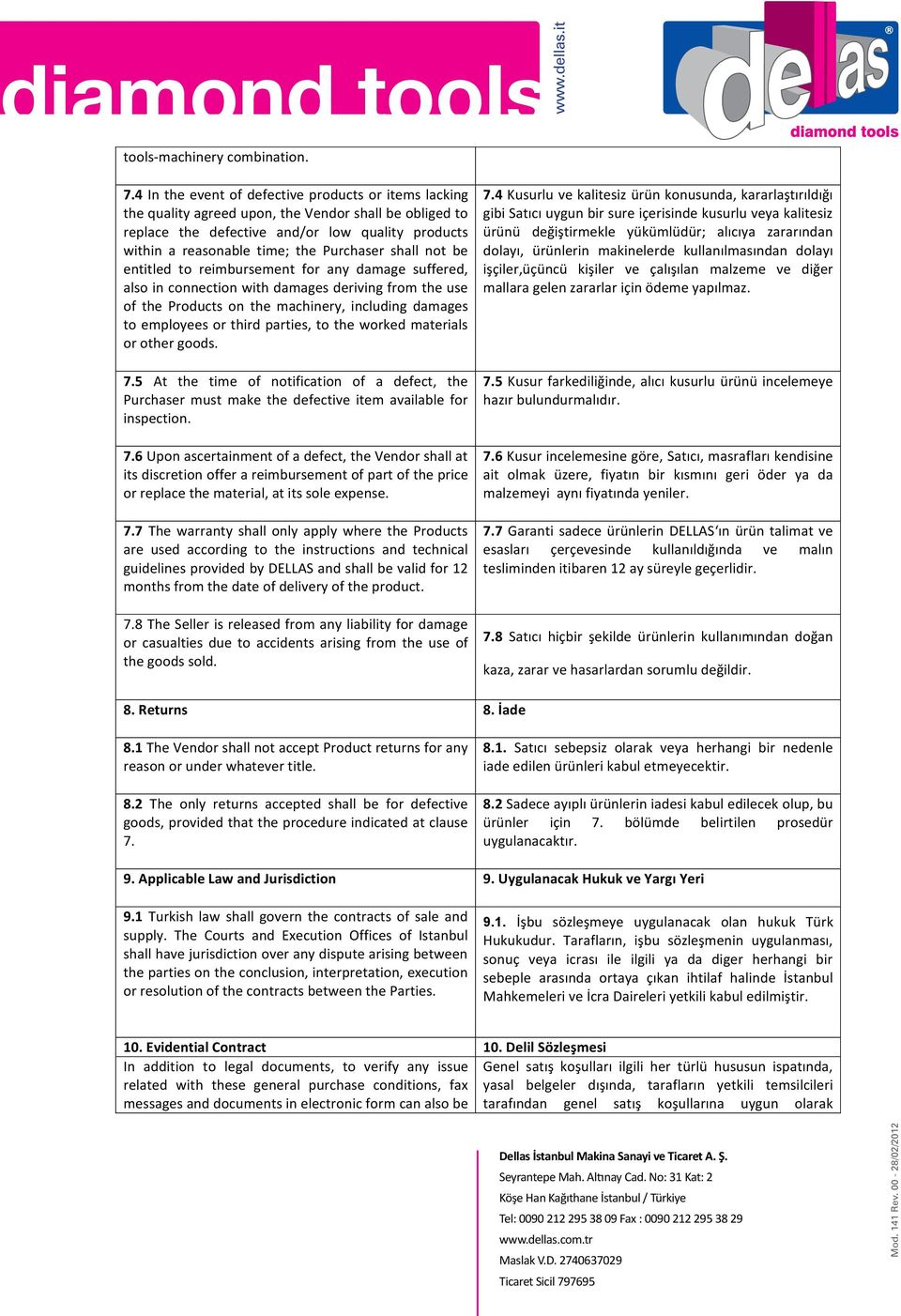 shall not be entitled to reimbursement for any damage suffered, also in connection with damages deriving from the use of the Products on the machinery, including damages to employees or third