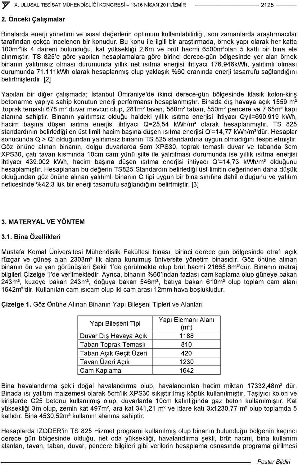 TS 825 e göre yapılan hesaplamalara göre birinci derece-gün bölgesinde yer alan örnek binanın yalıtımsız olması durumunda yıllık net ısıtma enerjisi ihtiyacı 176.946kWh, yalıtımlı olması durumunda 71.