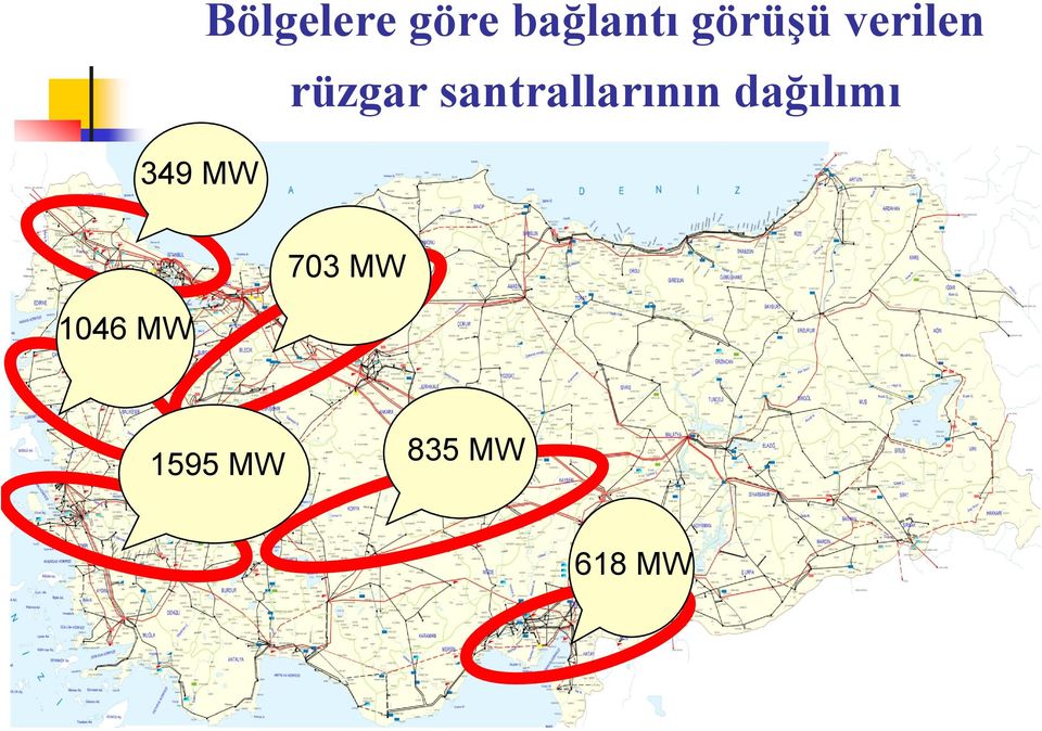 santrallarının dağılımı 349