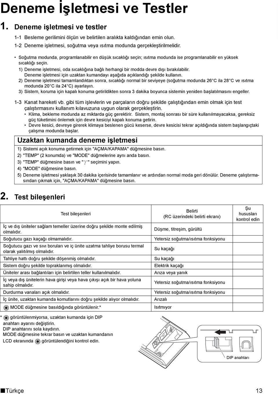 Türkçe Soğutma modunda, programlanabilir en düşük sıcaklığı seçin; ısıtma modunda ise programlanabilir en yüksek sıcaklığı seçin.