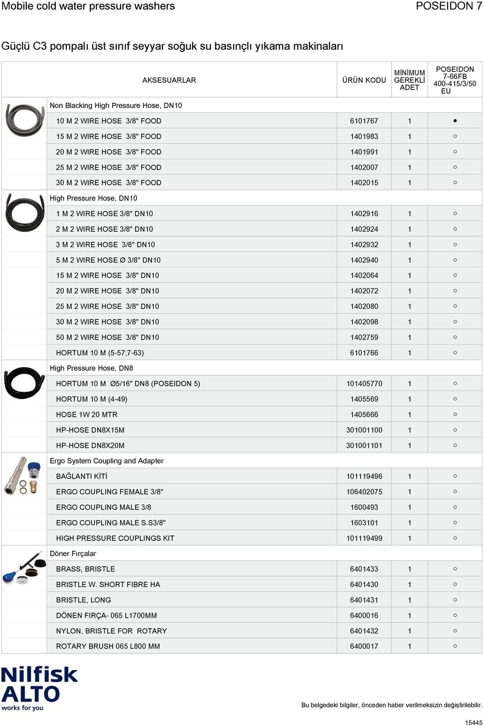 2 WIRE HOSE Ø 3/8" DN10 1402940 1 15 M 2 WIRE HOSE 3/8" DN10 1402064 1 20 M 2 WIRE HOSE 3/8" DN10 1402072 1 25 M 2 WIRE HOSE 3/8" DN10 1402080 1 30 M 2 WIRE HOSE 3/8" DN10 1402098 1 50 M 2 WIRE HOSE