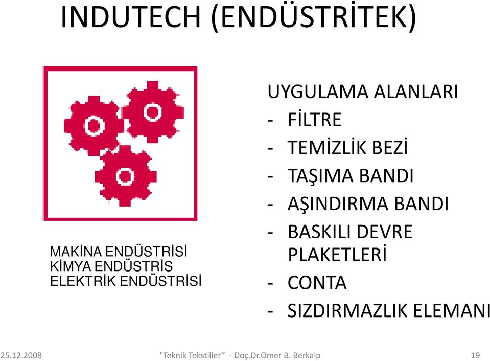 BANDI - AŞINDIRMA BANDI - BASKILI DEVRE PLAKETLERİ - CONTA -