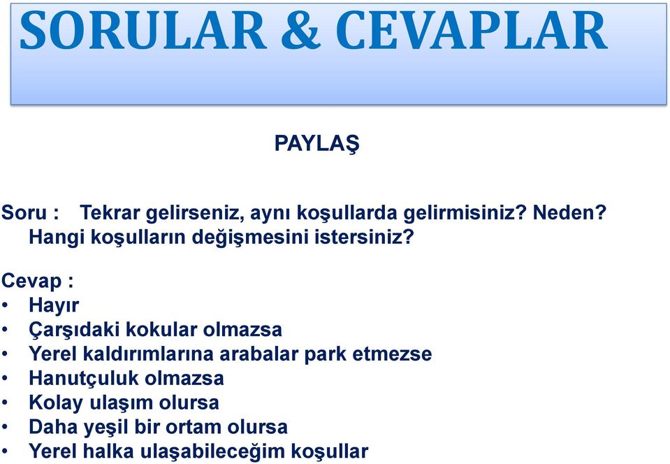 Hayır Çarşıdaki kokular olmazsa Yerel kaldırımlarına arabalar park