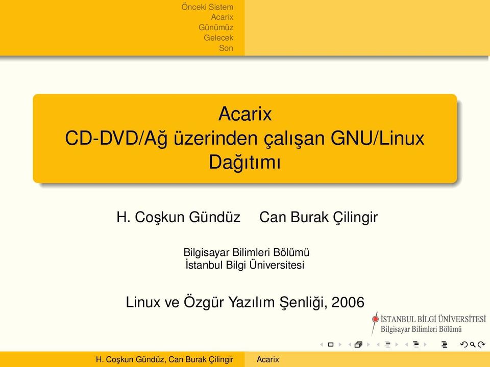 Bilimleri Bölümü İstanbul Bilgi Üniversitesi Linux