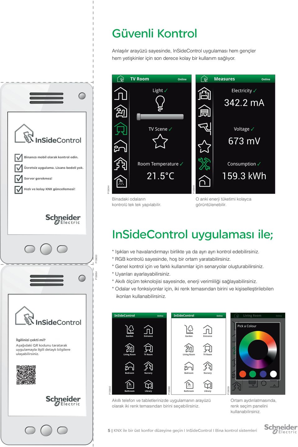 InSideControl uygulaması ile; P139053 P139054 * Işıkları ve havalandırmayı birlikte ya da ayrı ayrı kontrol edebilirsiniz. * RGB kontrolü sayesinde, hoş bir ortam yaratabilirsiniz.