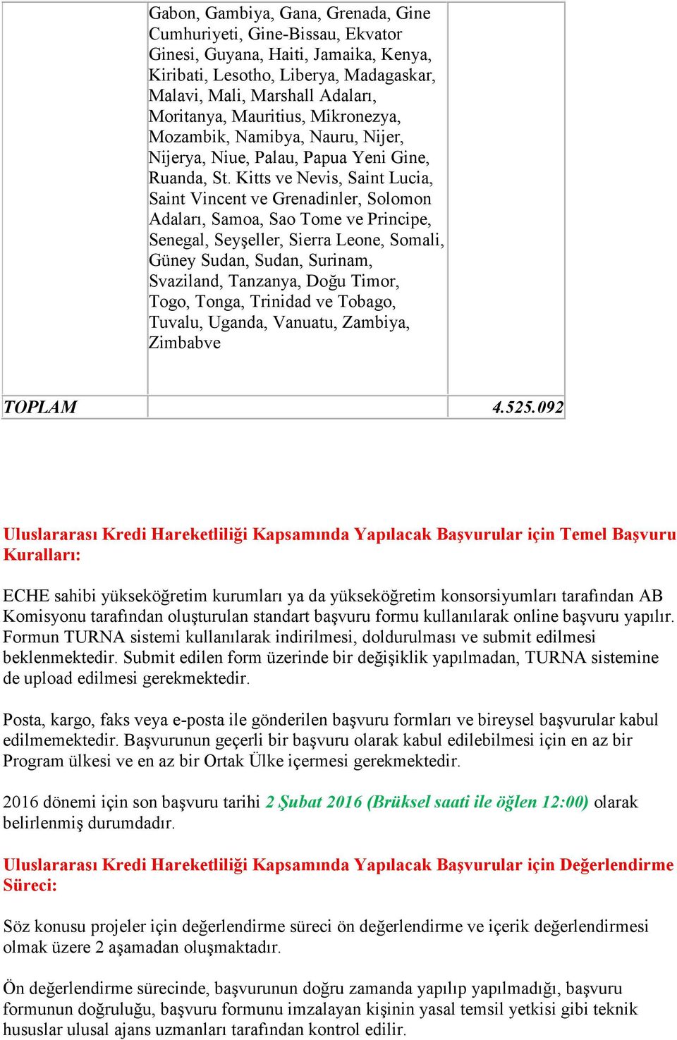 Kitts ve Nevis, Saint Lucia, Saint Vincent ve Grenadinler, Solomon Adaları, Samoa, Sao Tome ve Principe, Senegal, Seyşeller, Sierra Leone, Somali, Güney Sudan, Sudan, Surinam, Svaziland, Tanzanya,