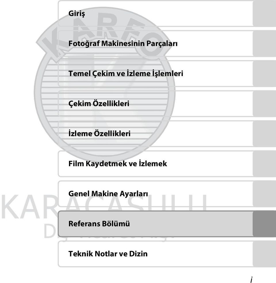 Özellikleri Film Kaydetmek ve İzlemek Genel