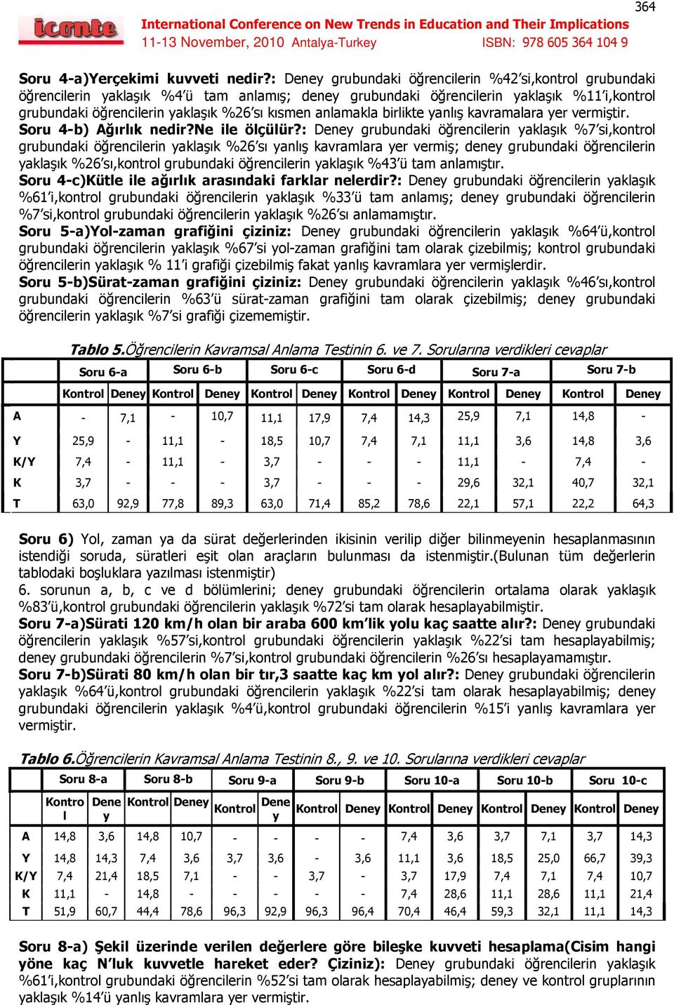 anlamakla birlikte yanlış kavramalara yer vermiştir. Soru 4-b) Ağırlık nedir?ne ile ölçülür?