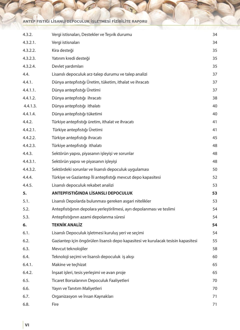 4.1.3. Dünya antepfıstığı ithalatı 40 4.4.1.4. Dünya antepfıstığı tüketimi 40 4.4.2. Türkiye antepfıstığı üretim, ithalat ve ihracatı 41 4.4.2.1. Türkiye antepfıstığı Üretimi 41 4.4.2.2. Türkiye antepfıstığı ihracatı 45 4.