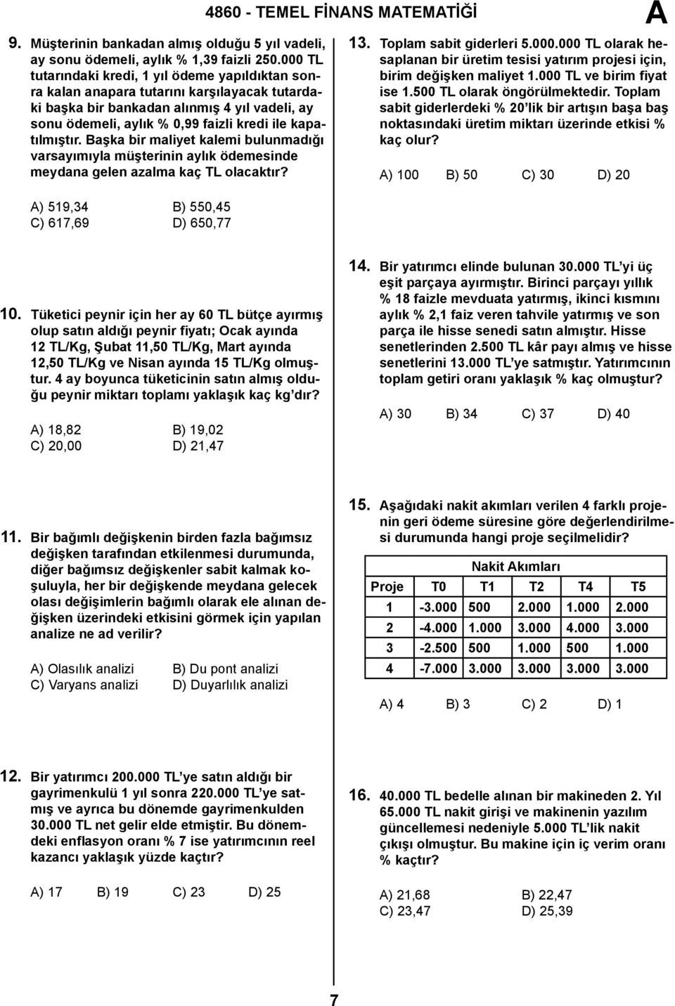 kapatılmıştır. Başka bir maliyet kalemi bulunmadığı varsayımıyla müşterinin aylık ödemesinde meydana gelen azalma kaç TL olacaktır?