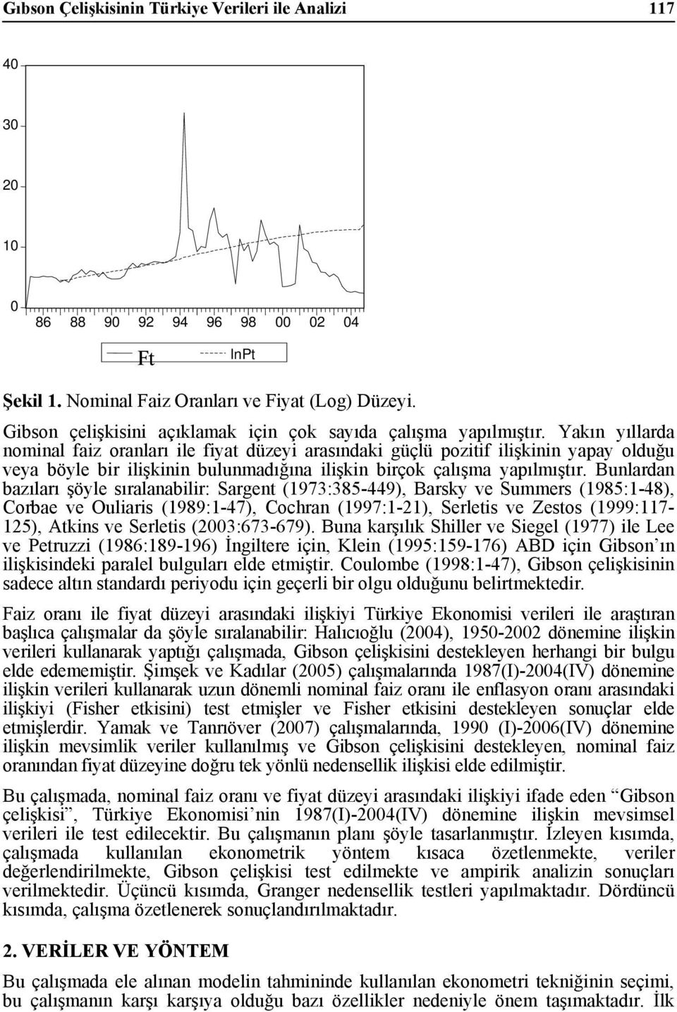 Yakın yıllarda nominal faiz oranları ile fiyat düzeyi arasındaki güçlü pozitif ilişkinin yapay olduğu veya böyle bir ilişkinin bulunmadığına ilişkin birçok çalışma yapılmıştır.