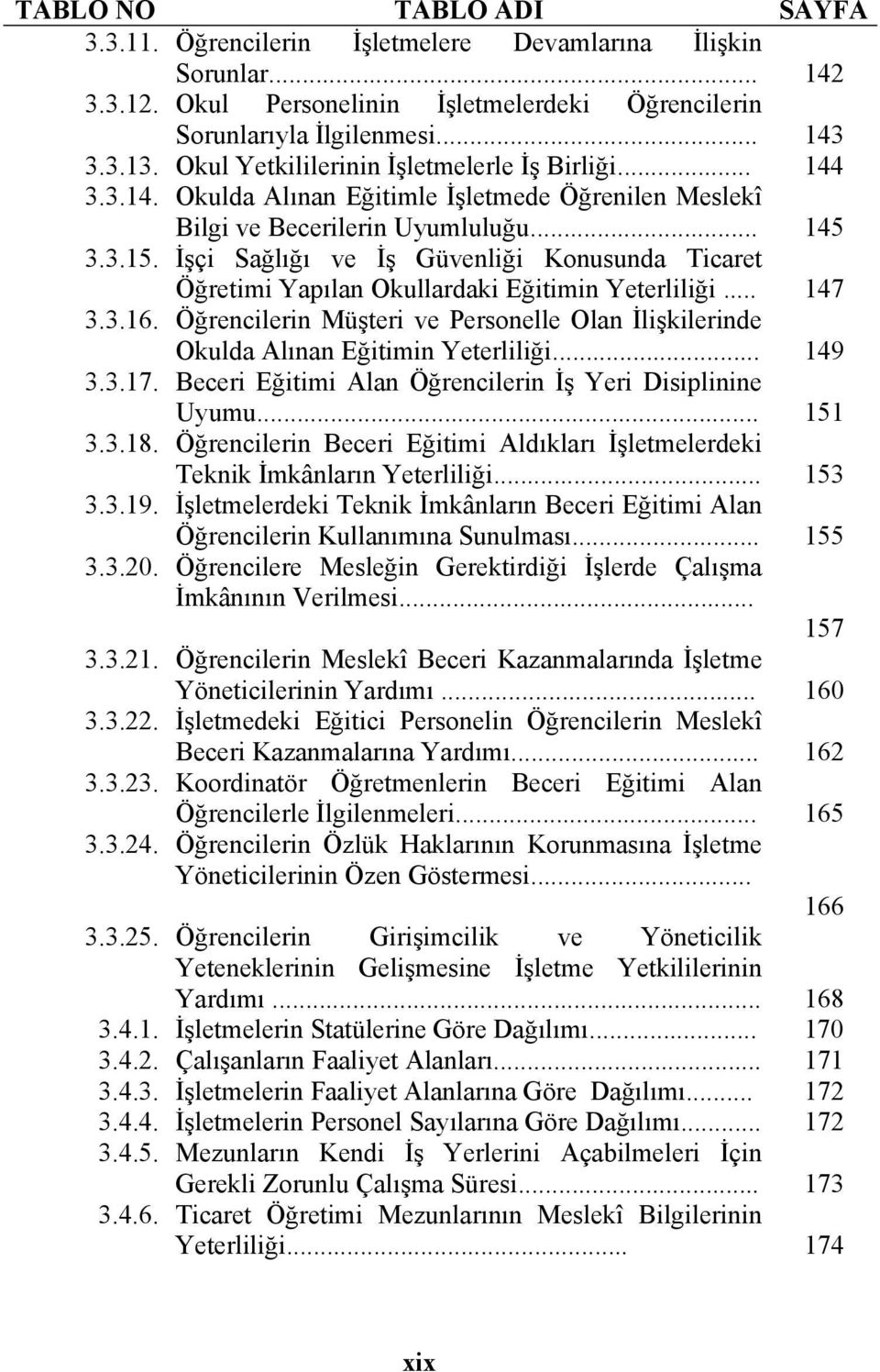 İşçi Sağlığı ve İş Güvenliği Konusunda Ticaret Öğretimi Yapılan Okullardaki Eğitimin Yeterliliği... 147 3.3.16.