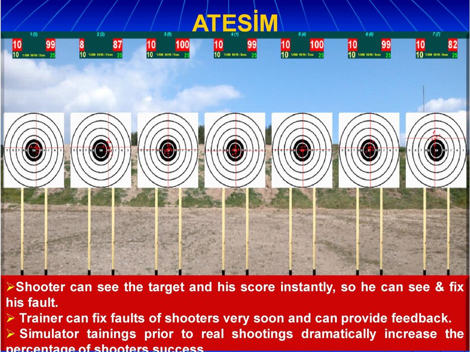 . Trainer can fix faults of shooters very soon and can