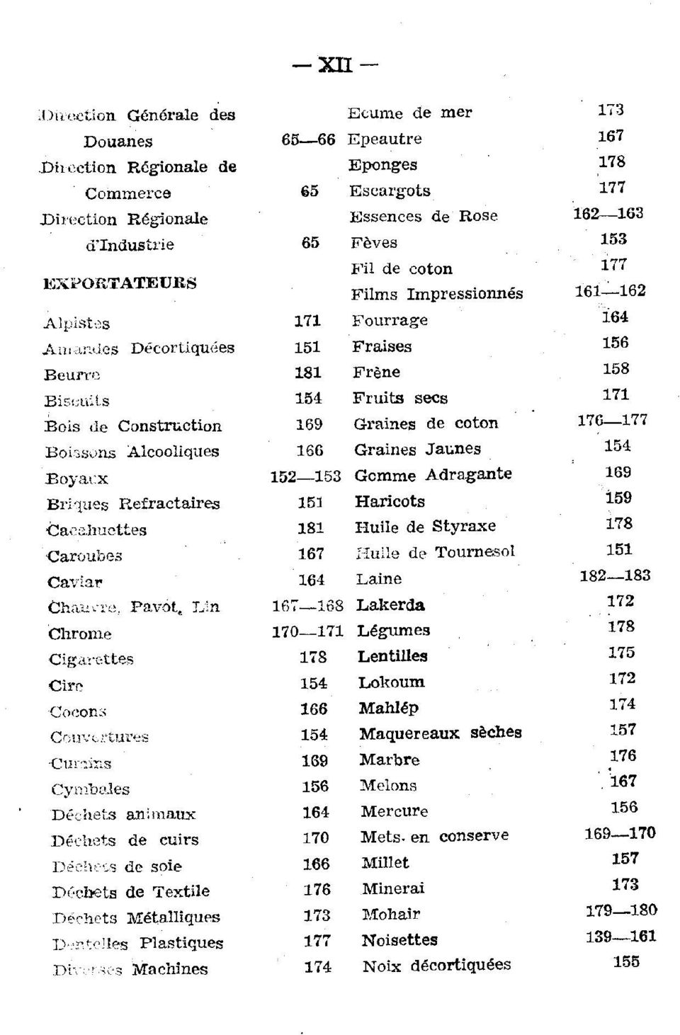 KXFOKTATEUKS Films Impressionnés 161 162 Alpistes 171 Fourrage 164 Ans.