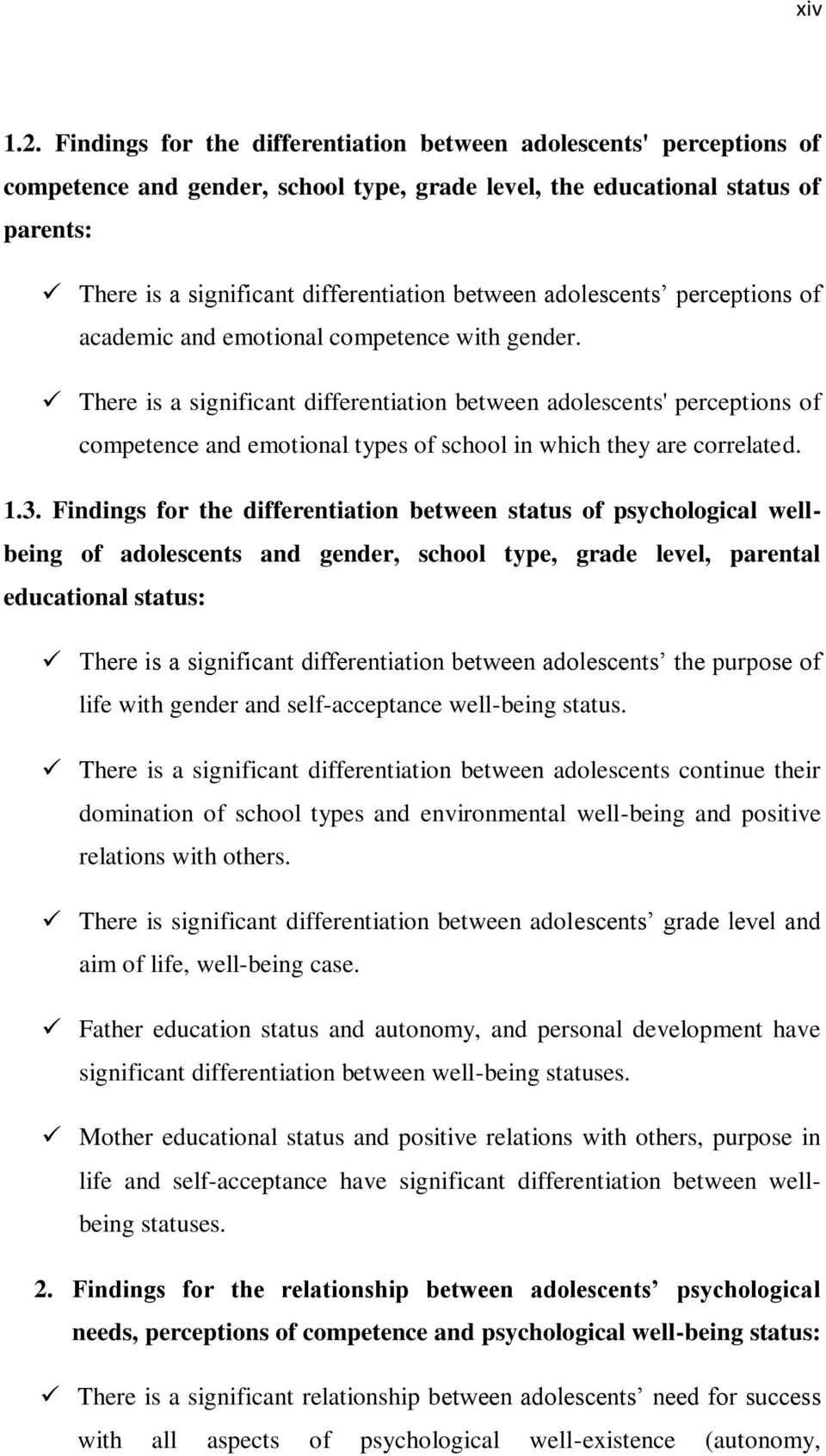 adolescents perceptions of academic and emotional competence with gender.