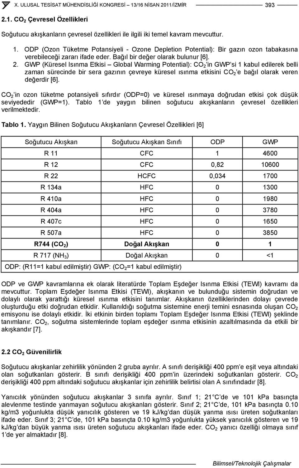 GWP (Küresel Isınma Etkisi Global Warming Potential): CO 2 in GWP si 1 kabul edilerek belli zaman sürecinde bir sera gazının çevreye küresel ısınma etkisini CO 2 e bağıl olarak veren değerdir [6].