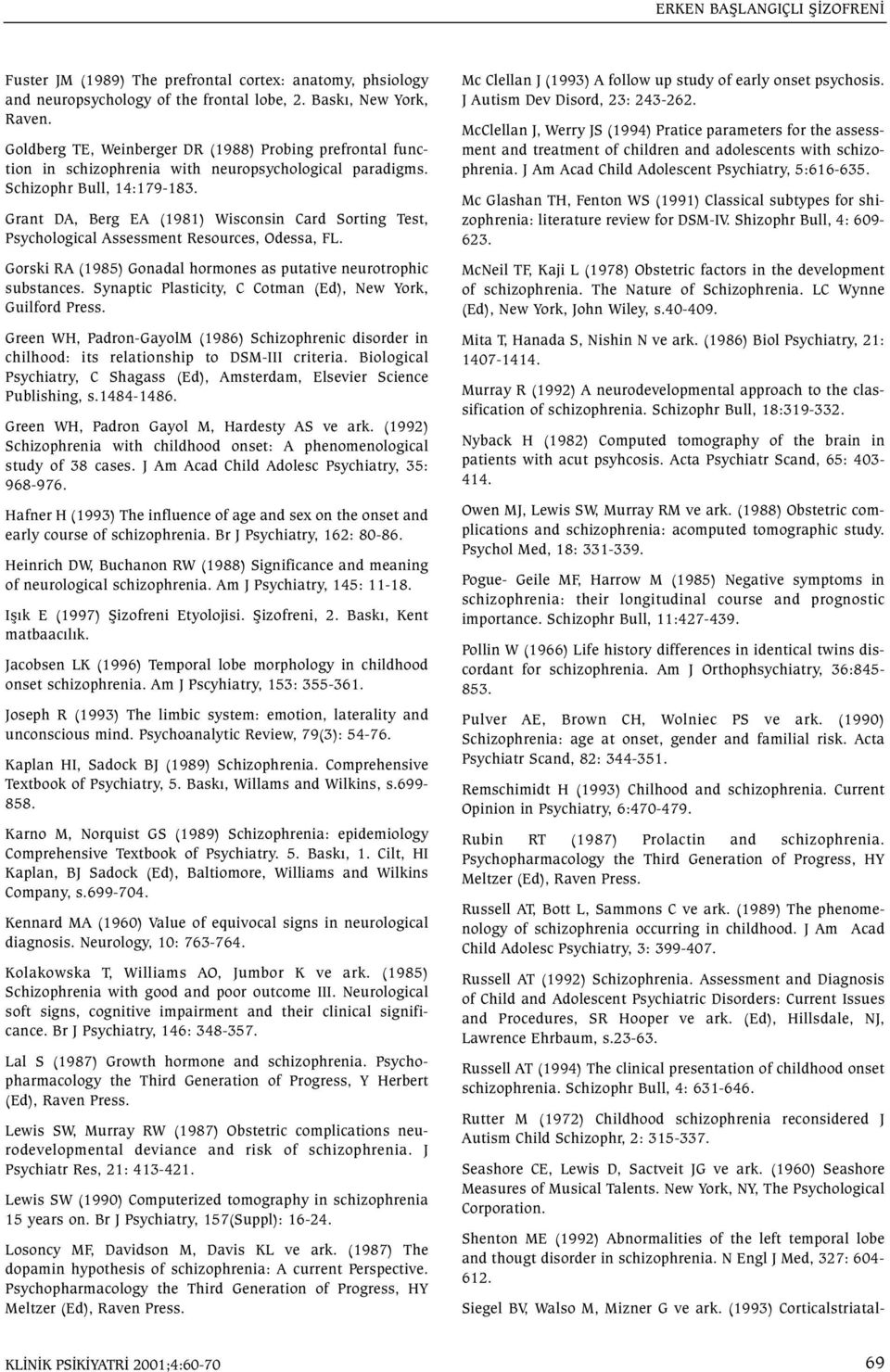 Grant DA, Berg EA (1981) Wisconsin Card Sorting Test, Psychological Assessment Resources, Odessa, FL. Gorski RA (1985) Gonadal hormones as putative neurotrophic substances.