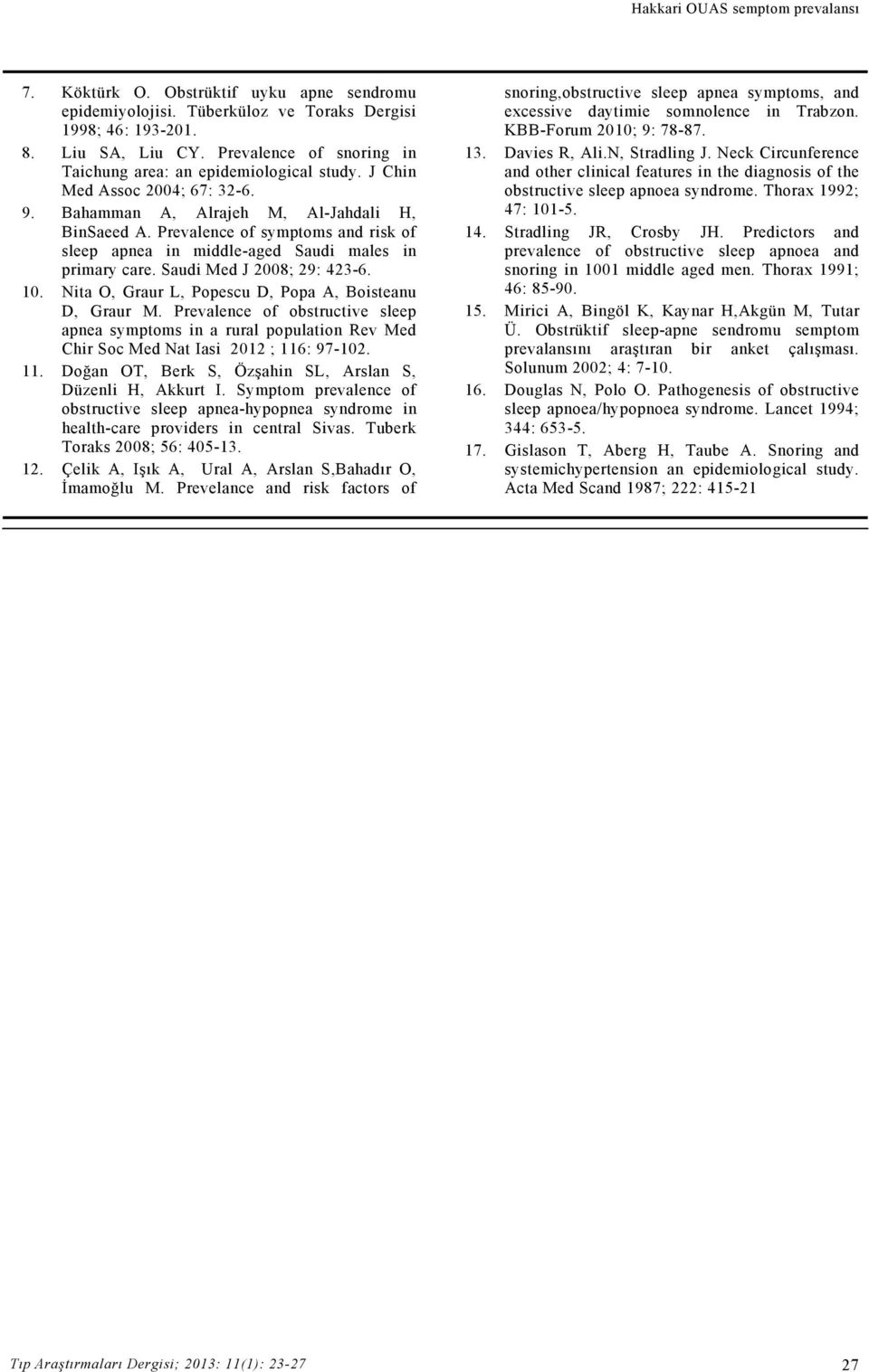 Saudi Med J 2008; 29: 423-6. 10. Nita O, Graur L, Popescu D, Popa A, Boisteanu D, Graur M.