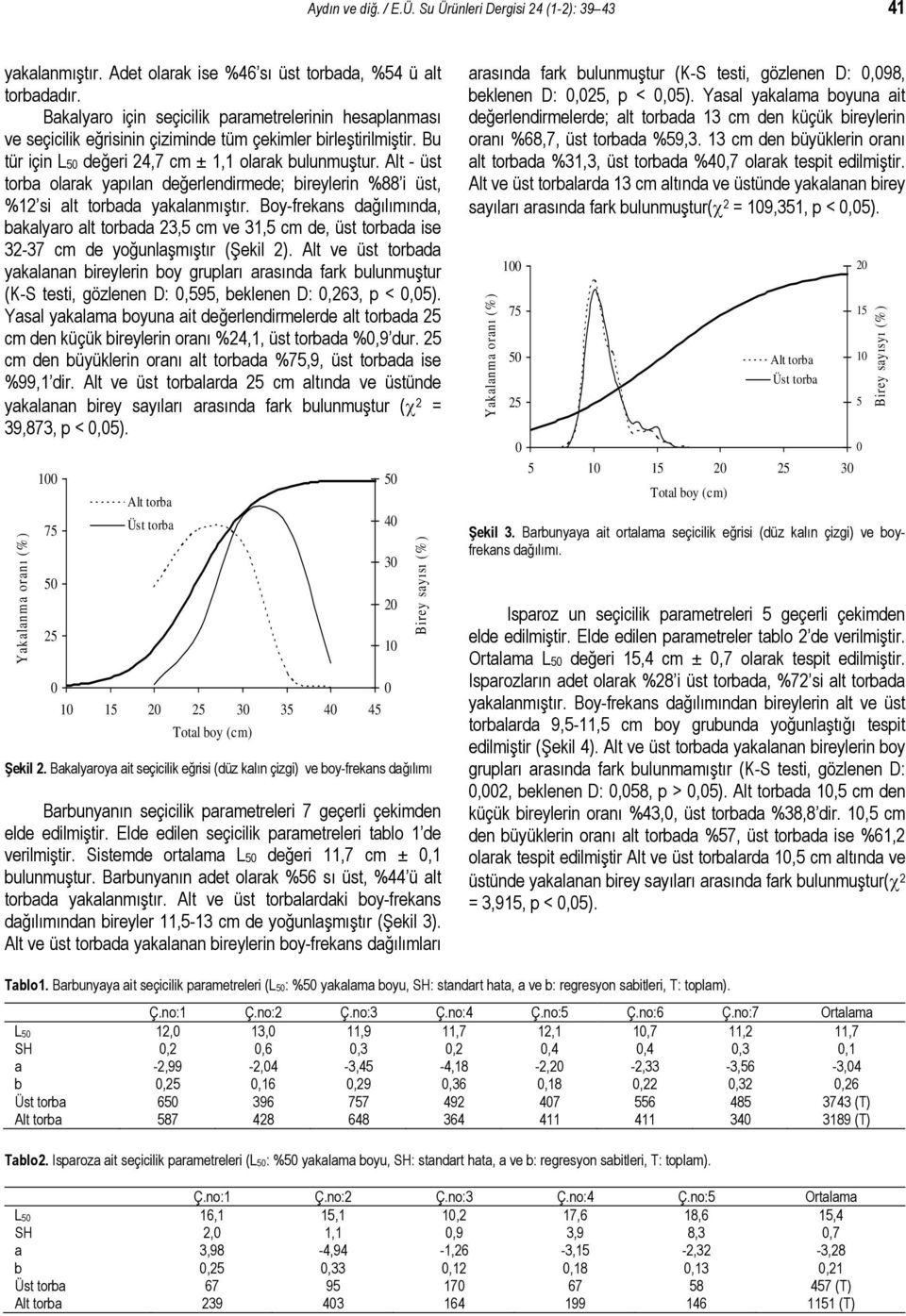 Alt - üst torba olarak yapılan değerlendirmede; bireylerin %88 i üst, %12 si alt torbada yakalanmıştır.