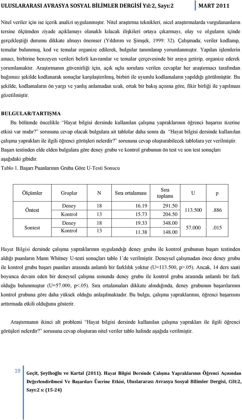 almayı önemser (Yıldırım ve Şimşek, 1999: 32). Çalışmada; veriler kodlanıp, temalar bulunmuş, kod ve temalar organize edilerek, bulgular tanımlanıp yorumlanmıştır.