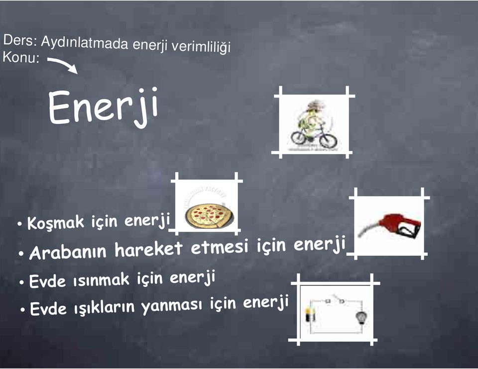 hareket etmesi için enerji Evde ısınmak