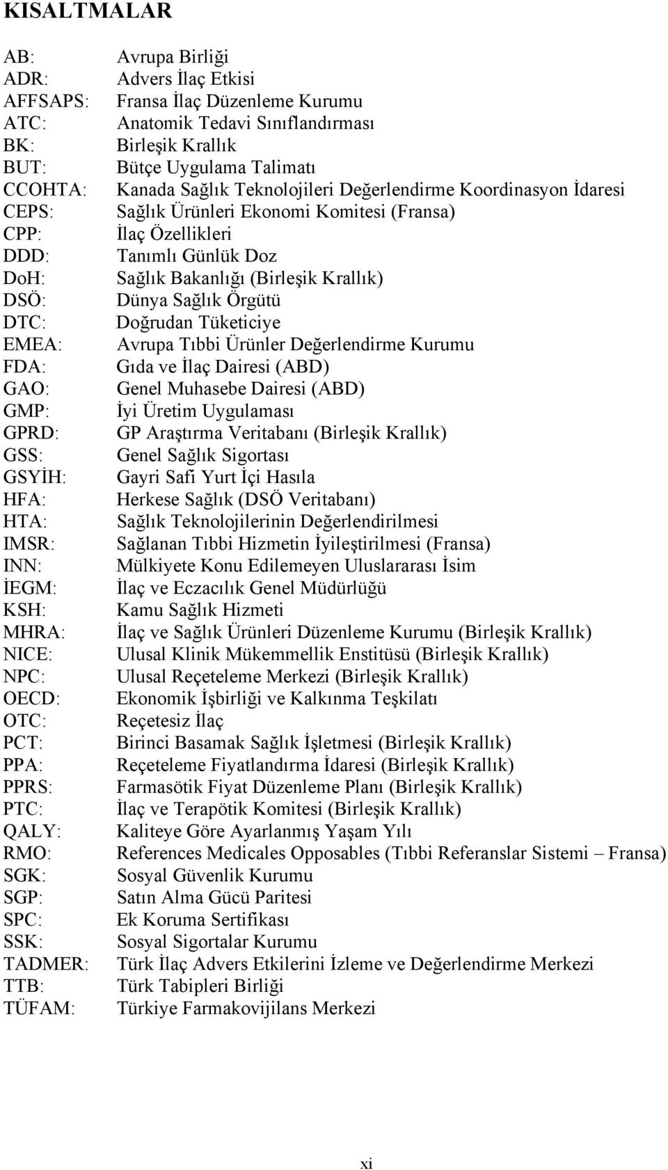 Sağlık Teknolojileri Değerlendirme Koordinasyon İdaresi Sağlık Ürünleri Ekonomi Komitesi (Fransa) İlaç Özellikleri Tanımlı Günlük Doz Sağlık Bakanlığı (Birleşik Krallık) Dünya Sağlık Örgütü Doğrudan