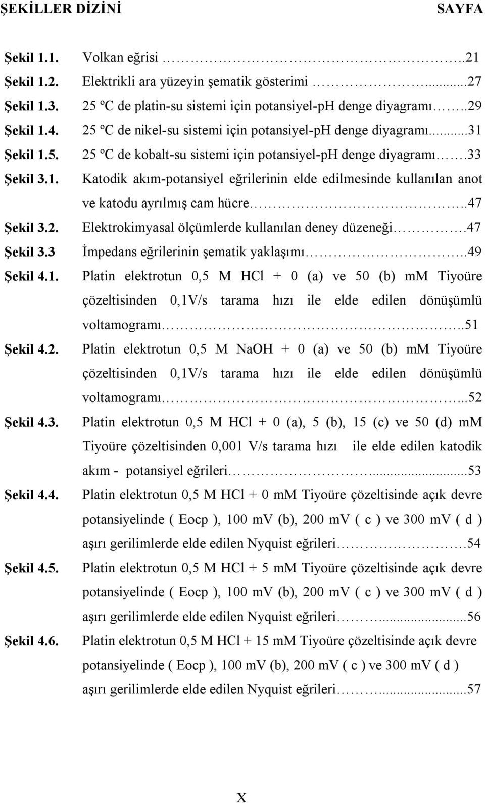 ..31 25 ºC de kobalt-su sistemi için potansiyel-ph denge diyagramı.33 Katodik akım-potansiyel eğrilerinin elde edilmesinde kullanılan anot ve katodu ayrılmış cam hücre.