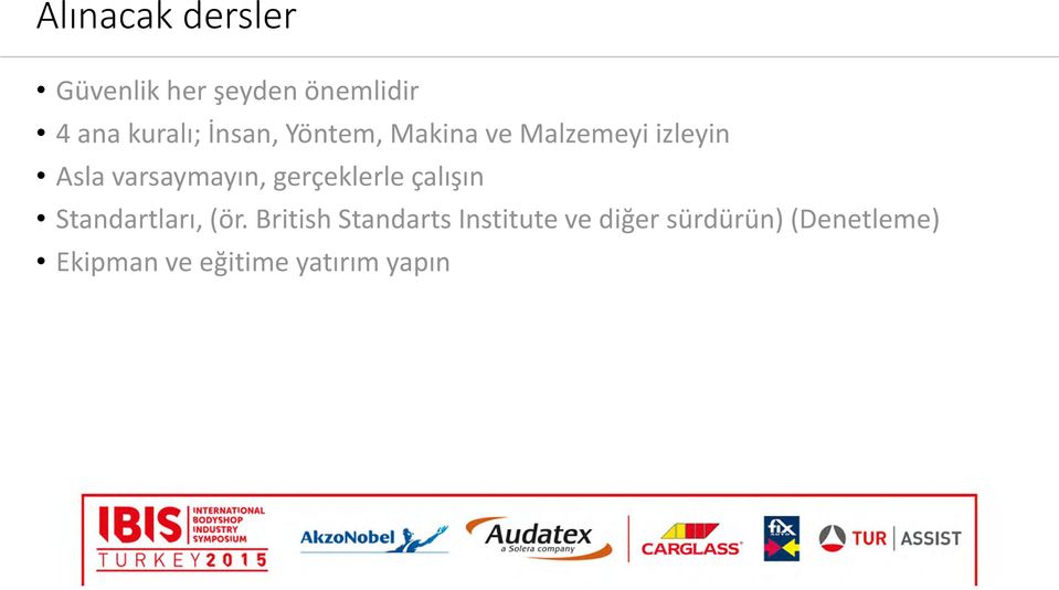 gerçeklerle çalışın Standartları, (ör.