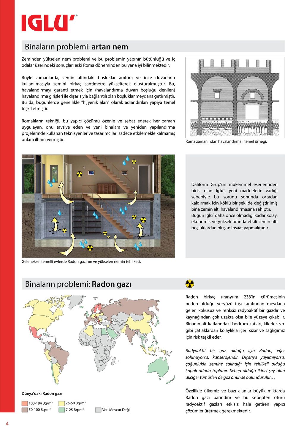 Bu, havalandırmayı garanti etmek için (havalandırma duvarı boşluğu denilen) havalandırma girişleri ile dışarısıyla bağlantılı olan boşluklar meydana getirmiştir.