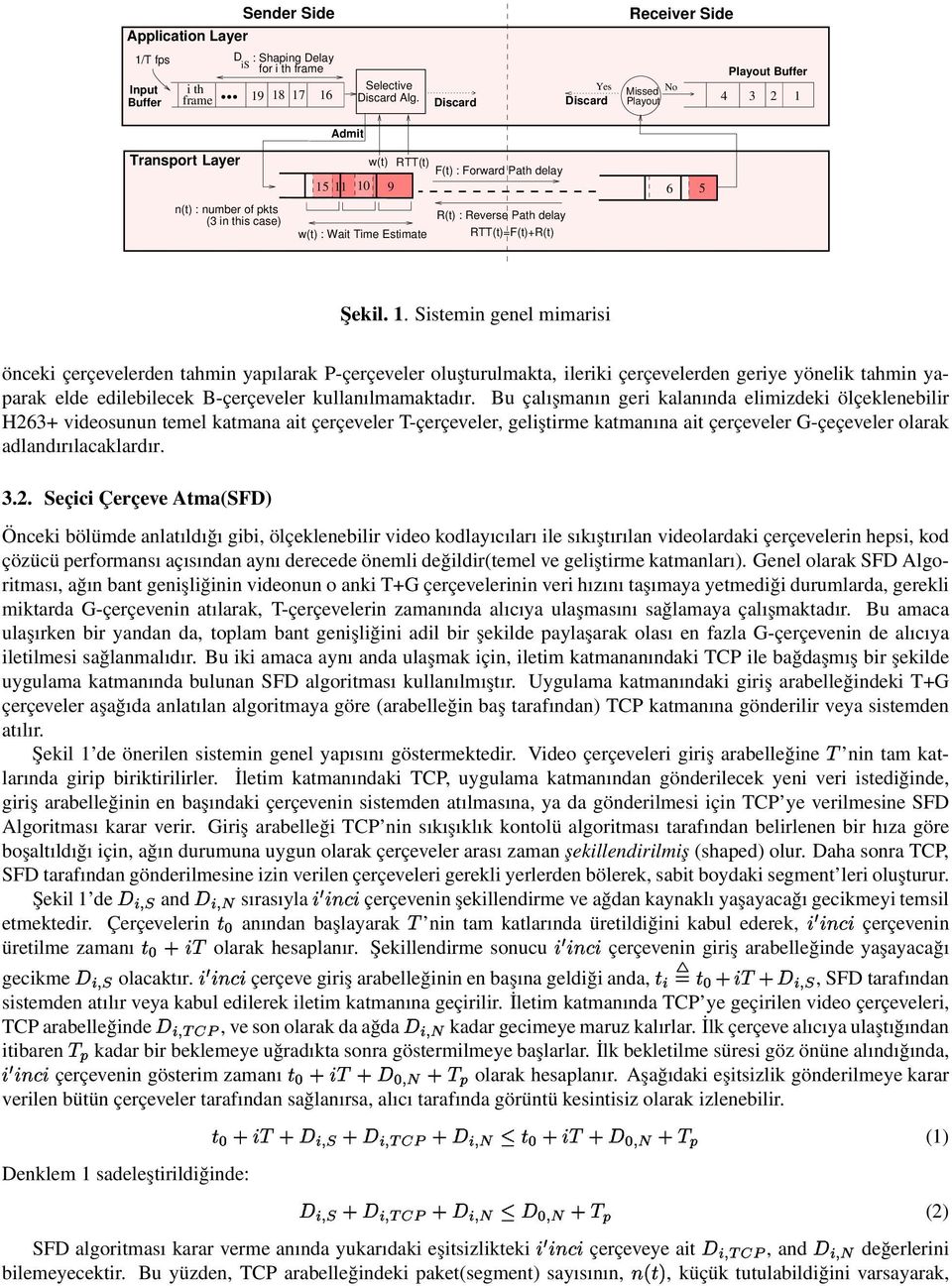 Estimate R(t) : Reverse Path delay RTT(t)=F(t)+R(t) 6 Şekil. 1.