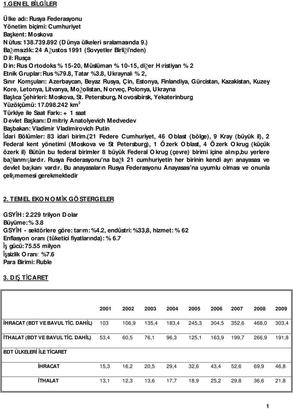 8, Ukraynalı % 2, Sınır Komşuları: Azerbaycan, Beyaz Rusya, Çin, Estonya, Finlandiya, Gürcistan, Kazakistan, Kuzey Kore, Letonya, Litvanya, Moğolistan, Norveç, Polonya, Ukrayna Başlıca Şehirleri: