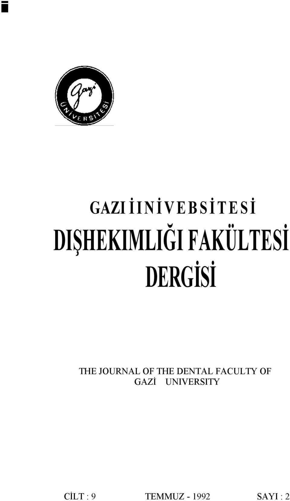 JOURNAL OF THE DENTAL FACULTY OF