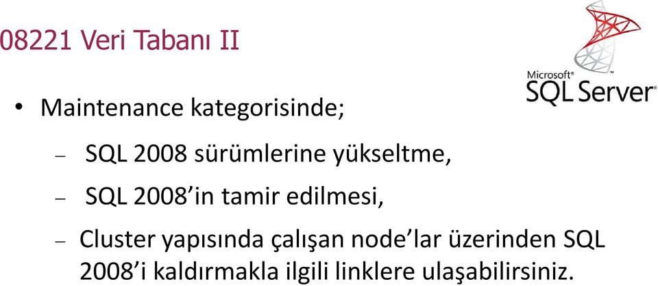 edilmesi, Cluster yapısında çalışan node lar