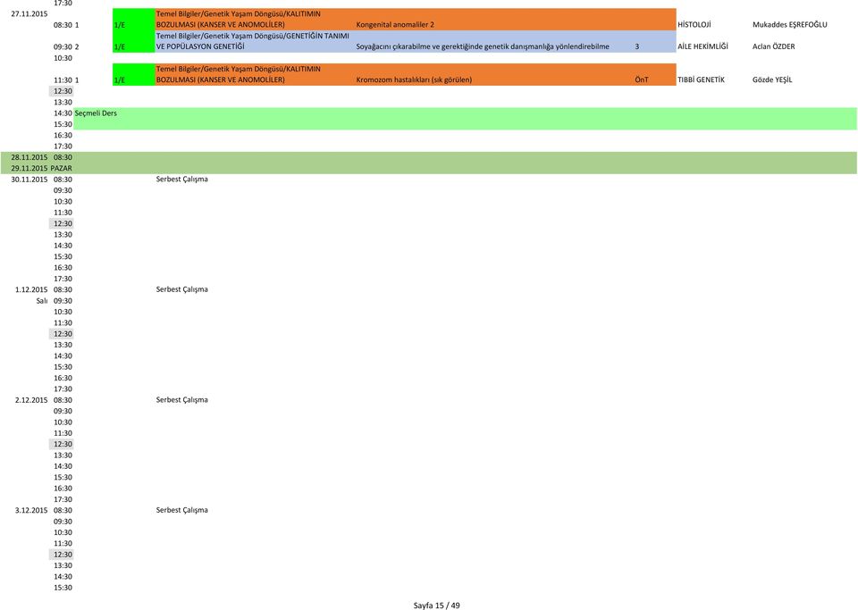 Bilgiler/Genetik Yaşam Döngüsü/GENETİĞİN TANIMI VE POPÜLASYON GENETİĞİ Soyağacını çıkarabilme ve gerektiğinde genetik danışmanlığa yönlendirebilme 3 AİLE HEKİMLİĞİ Aclan