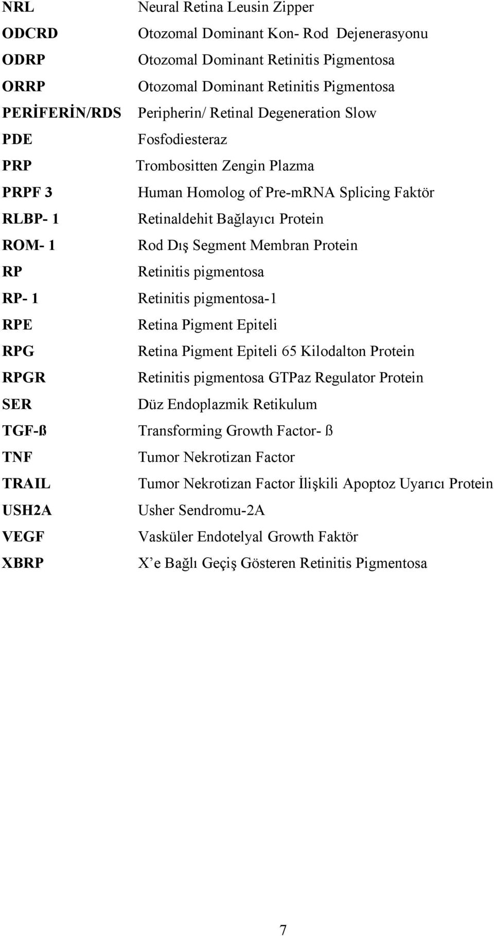 Retinaldehit Bağlayıcı Protein Rod Dış Segment Membran Protein Retinitis pigmentosa Retinitis pigmentosa-1 Retina Pigment Epiteli Retina Pigment Epiteli 65 Kilodalton Protein Retinitis pigmentosa