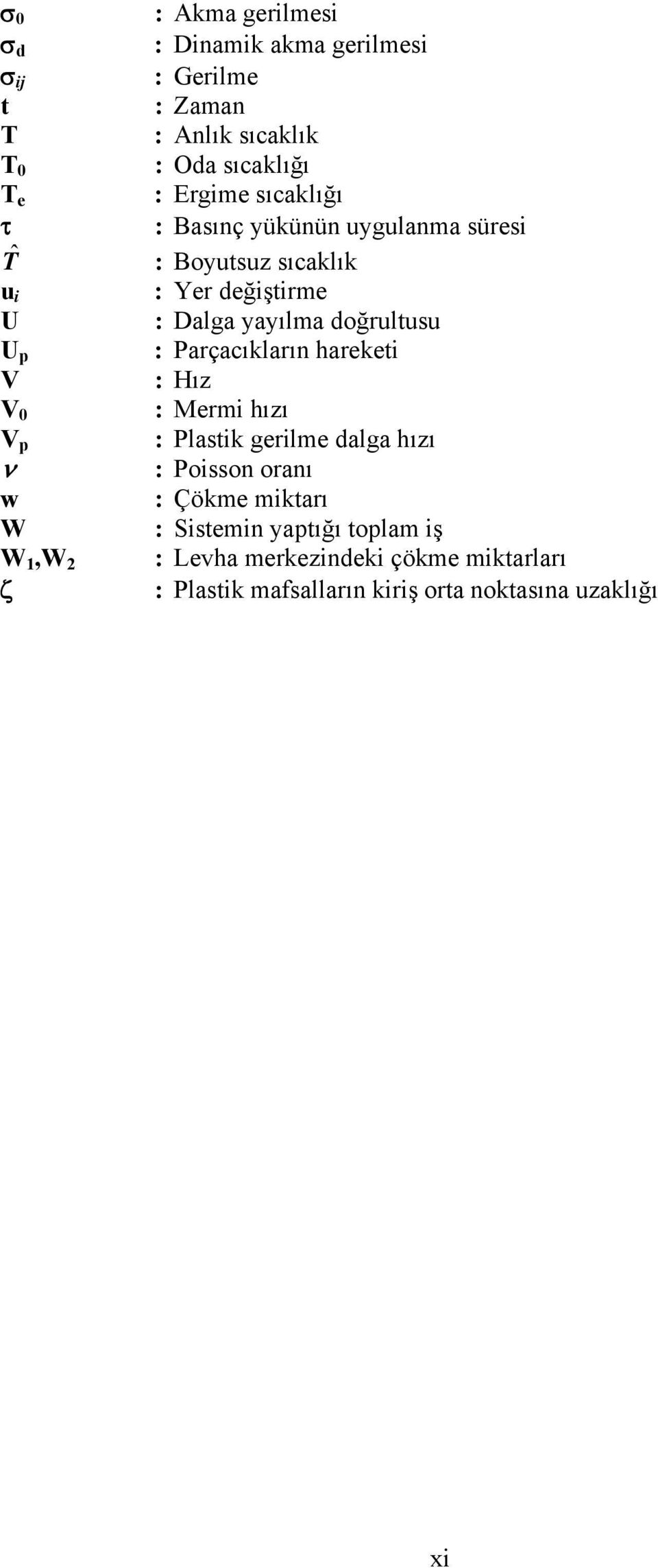 Dalga yayılma doğrultusu : Parçacıkların hareketi : Hız : Mermi hızı : Plastik gerilme dalga hızı : Poisson oranı : Çökme