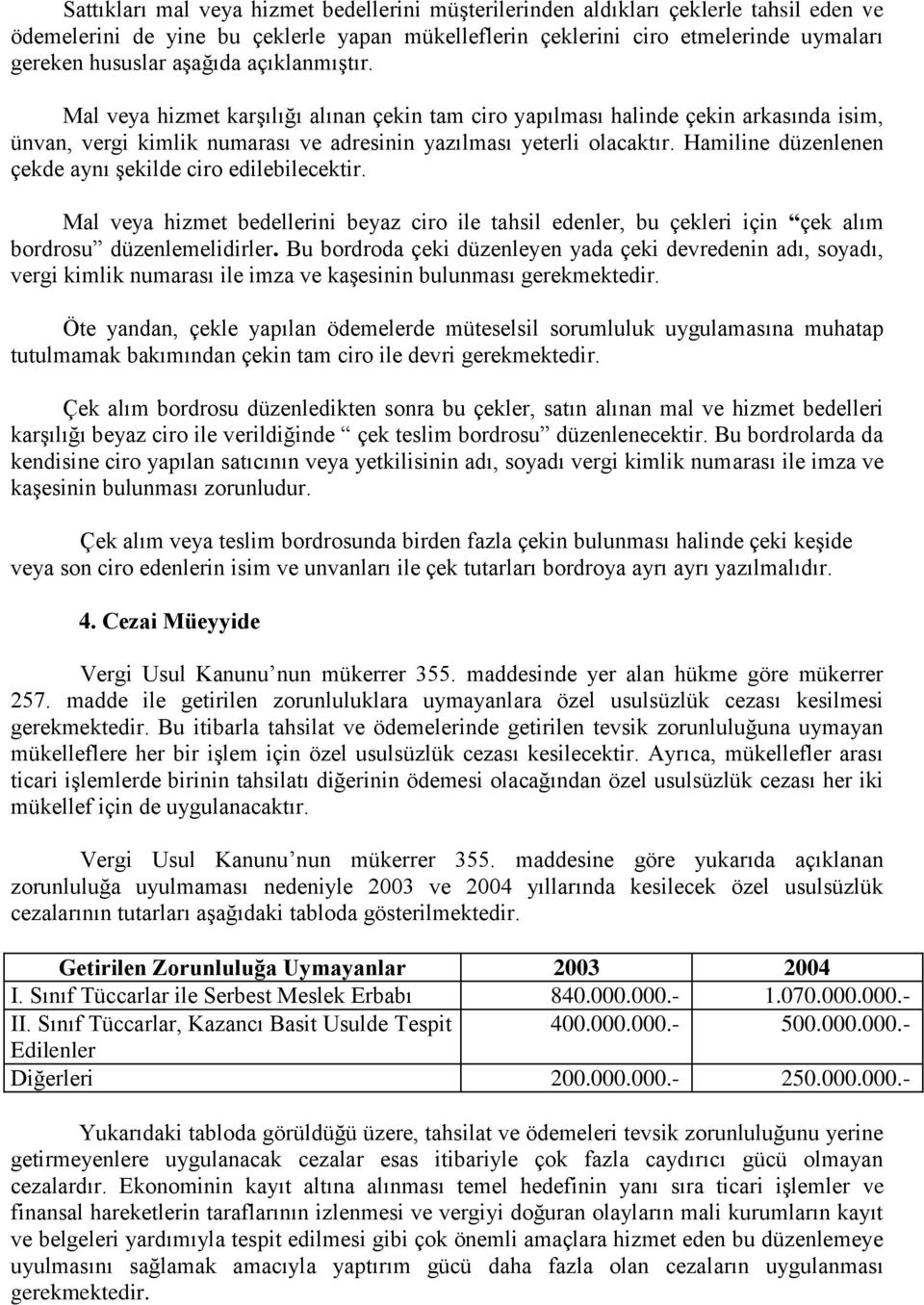 Hamiline düzenlenen çekde aynı şekilde ciro edilebilecektir. Mal veya hizmet bedellerini beyaz ciro ile tahsil edenler, bu çekleri için çek alım bordrosu düzenlemelidirler.