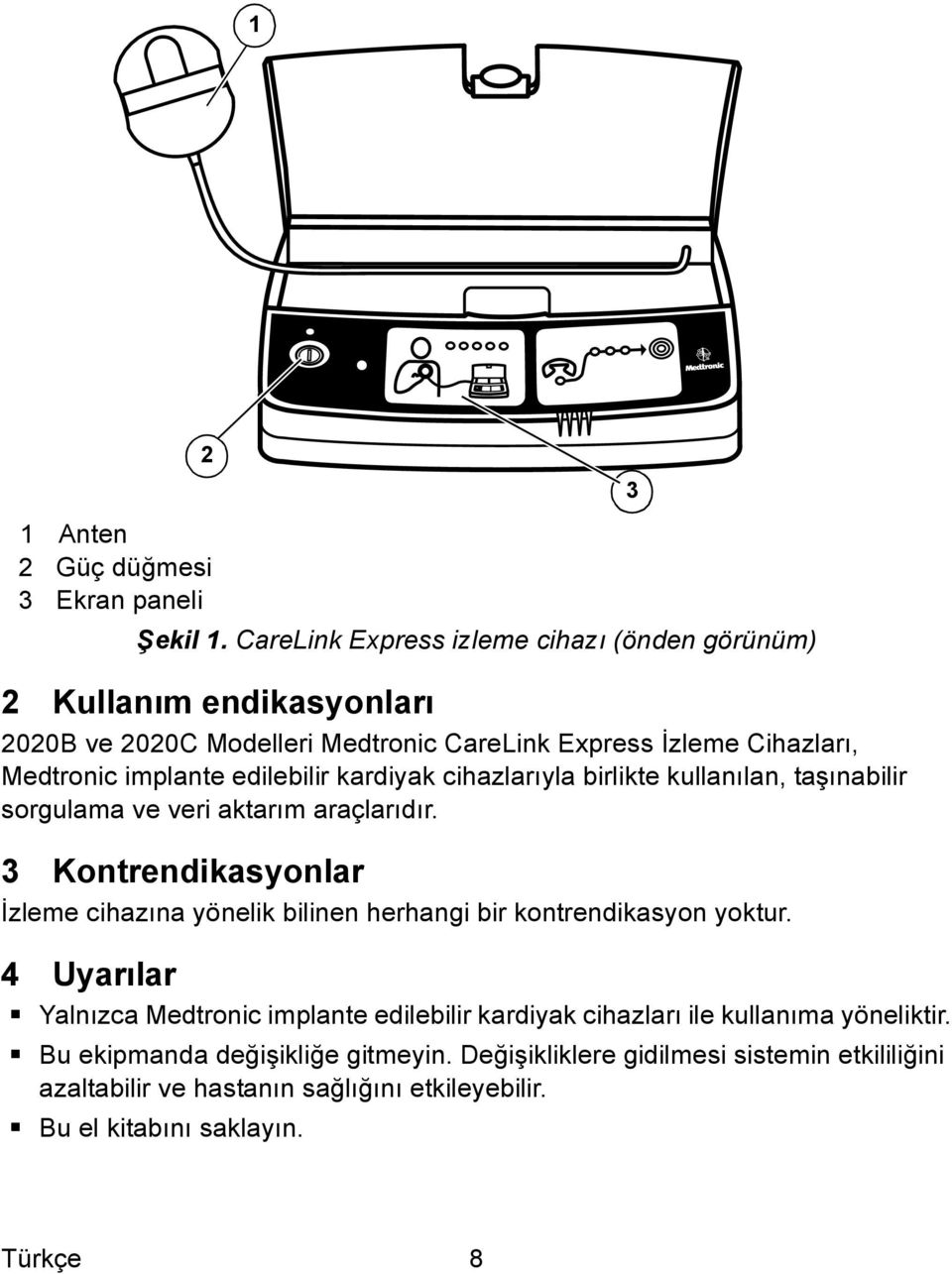 edilebilir kardiyak cihazlarıyla birlikte kullanılan, taşınabilir sorgulama ve veri aktarım araçlarıdır.