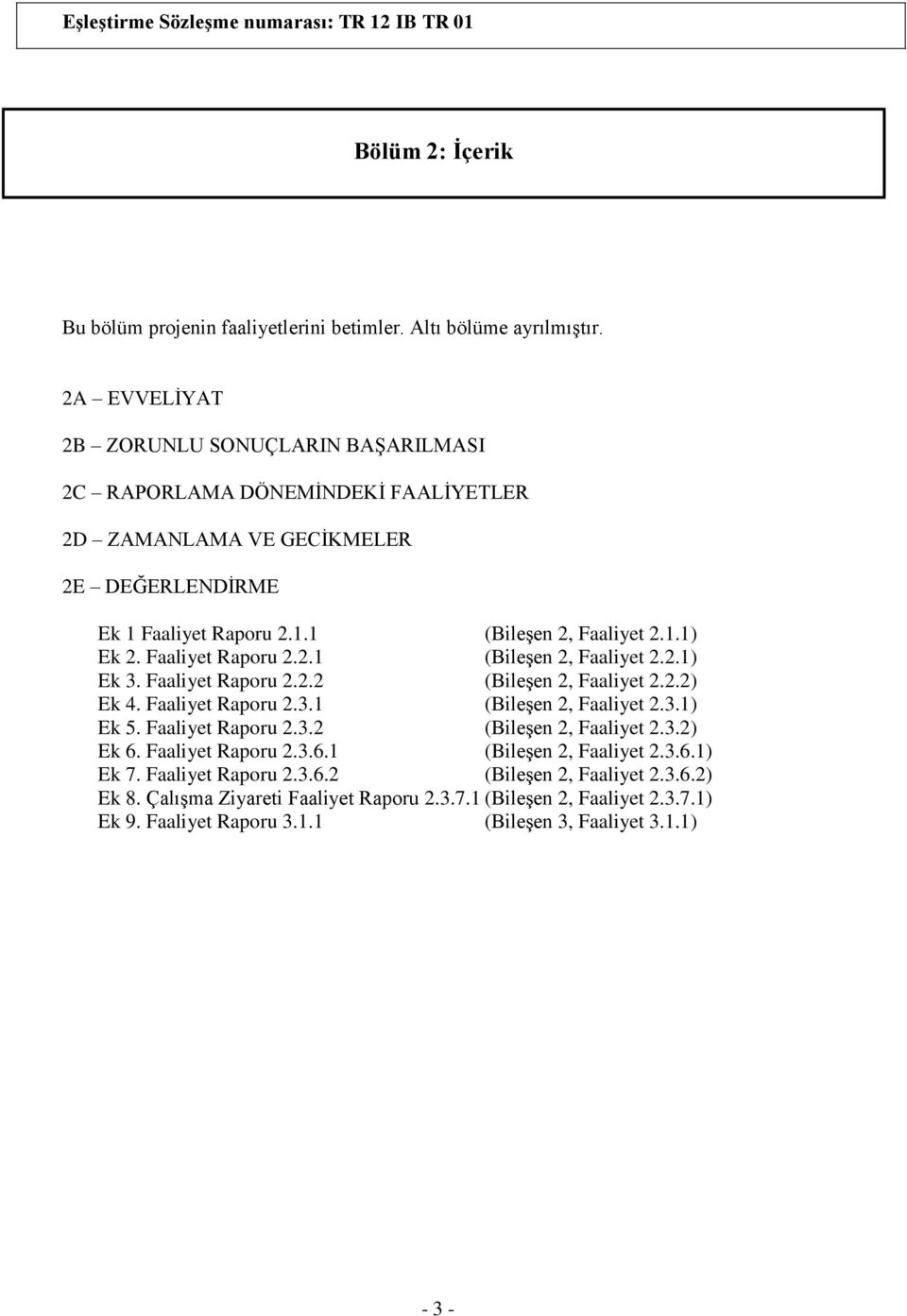 Faaliyet Raporu 2.2.1 (Bileşen 2, Faaliyet 2.2.1) Ek 3. Faaliyet Raporu 2.2.2 (Bileşen 2, Faaliyet 2.2.2) Ek 4. Faaliyet Raporu 2.3.1 (Bileşen 2, Faaliyet 2.3.1) Ek 5. Faaliyet Raporu 2.3.2 (Bileşen 2, Faaliyet 2.3.2) Ek 6.