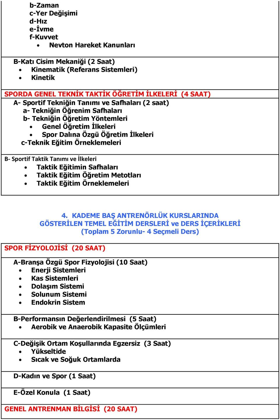 Sportif Taktik Tanımı ve İlkeleri Taktik Eğitimin Safhaları Taktik Eğitim Öğretim Metotları Taktik Eğitim Örneklemeleri 4.